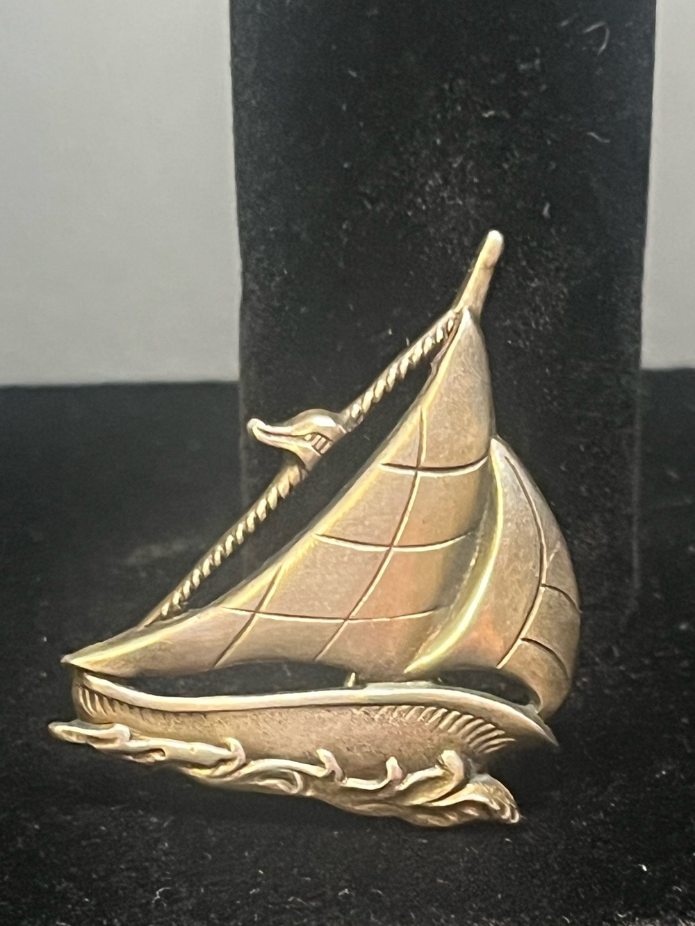 Vintage tested sterling silver west germany sailboat brooch nautical pin